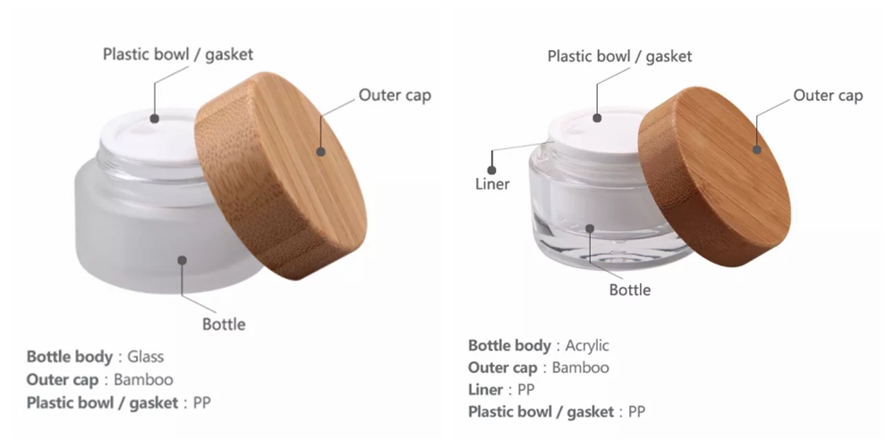 botella de crema de bamb&uacute;