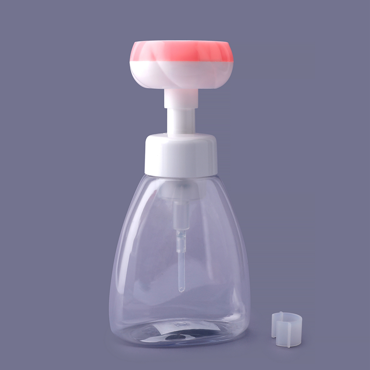 Design especial novidade garrafa personalizada de boa qualidade 40/410 42/410 dosagem 0.8cc bomba dispensadora de sabão de espuma de flor de plástico
