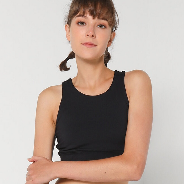 Solidum Nigrum Racerback Sports Bra