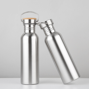 New Brief Stainless Steel Water Bottles Single Floor Outdoor Sports Bottles Creative For Outdoor Cycling Two Types Lids