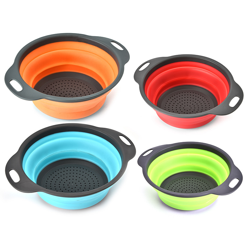 Dishwasher Safe Kitchen Silicone Collapsible Colander Set - Buy ...