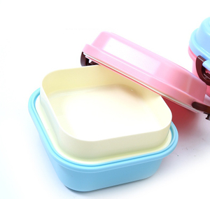 Biodegradable Square Shape Wheat Straw Japanese Lunch Box Plastic 