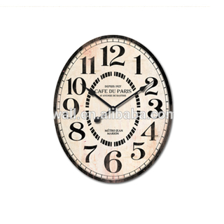 Decorative Clock Motors Battery Powered Vintage Style Oval Wall Clock