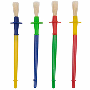 Top Selling Promotion Plastic Handle Triangle Ferrule Bristle Brush Set