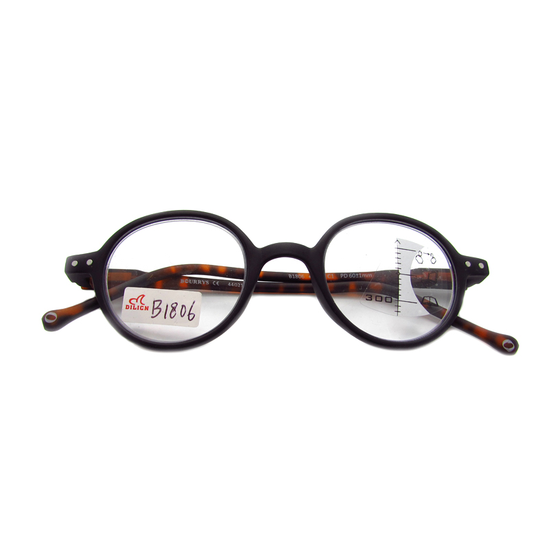 Round trendy multifocals magnifying reading glasses