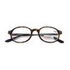 Unisex round eyewear for reading plastic frame with metal temple
