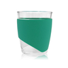 12oz Transparent Clear Borosilicate Glass Coffee Mugs with Silicone Sleeve