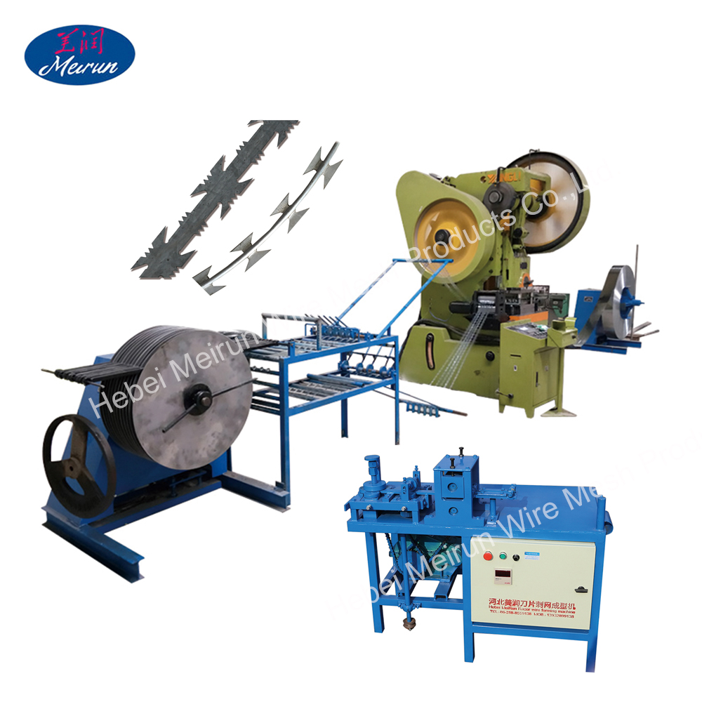 Razor Blade / Concertina Coil Razor Barbed Wire Machine Manufacturing / Factory in Anping 