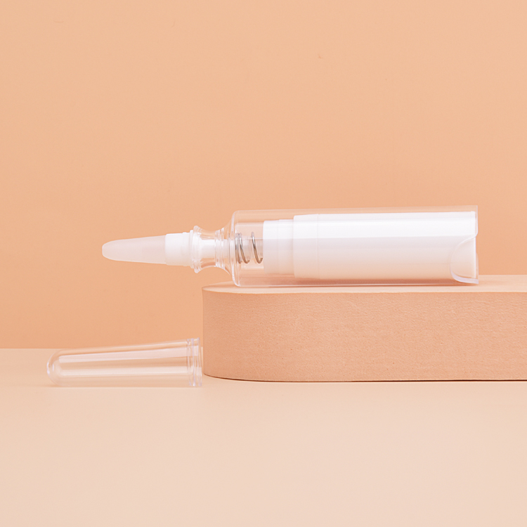 Cosméticos 5ml 10ml suero para ojos sin aire ampolla botella jeringa plástico cuidado de la piel esencia crema aceite rodillo masaje botella aplicador