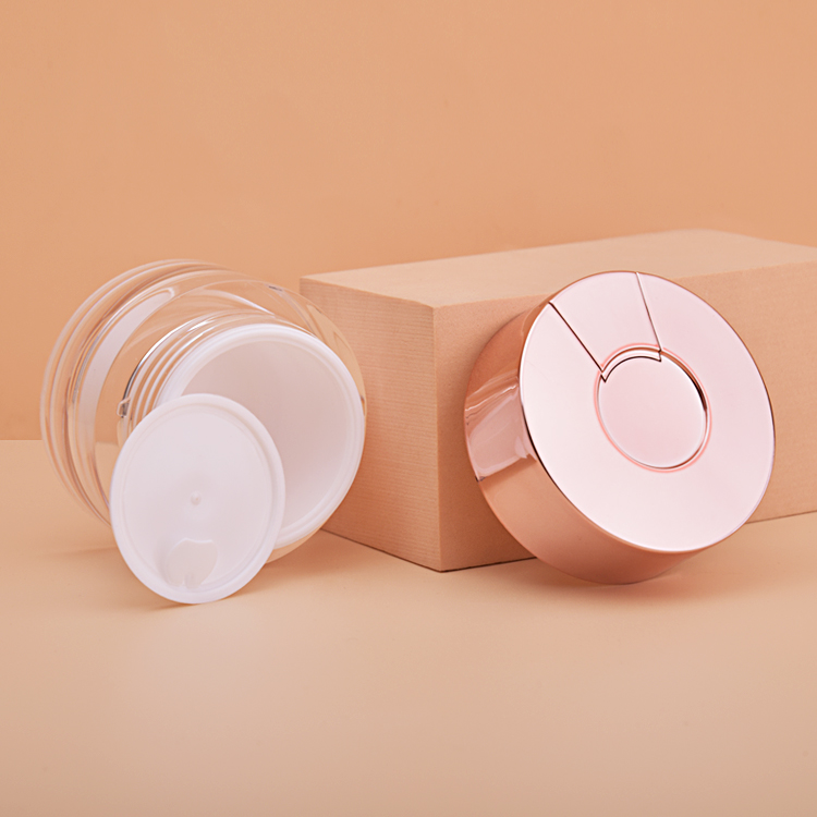 Pot compact rond en crème PP de 50 g