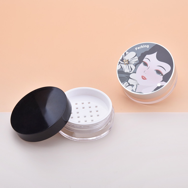 Plastic ABS Empty Loose Powder Container with Sifter