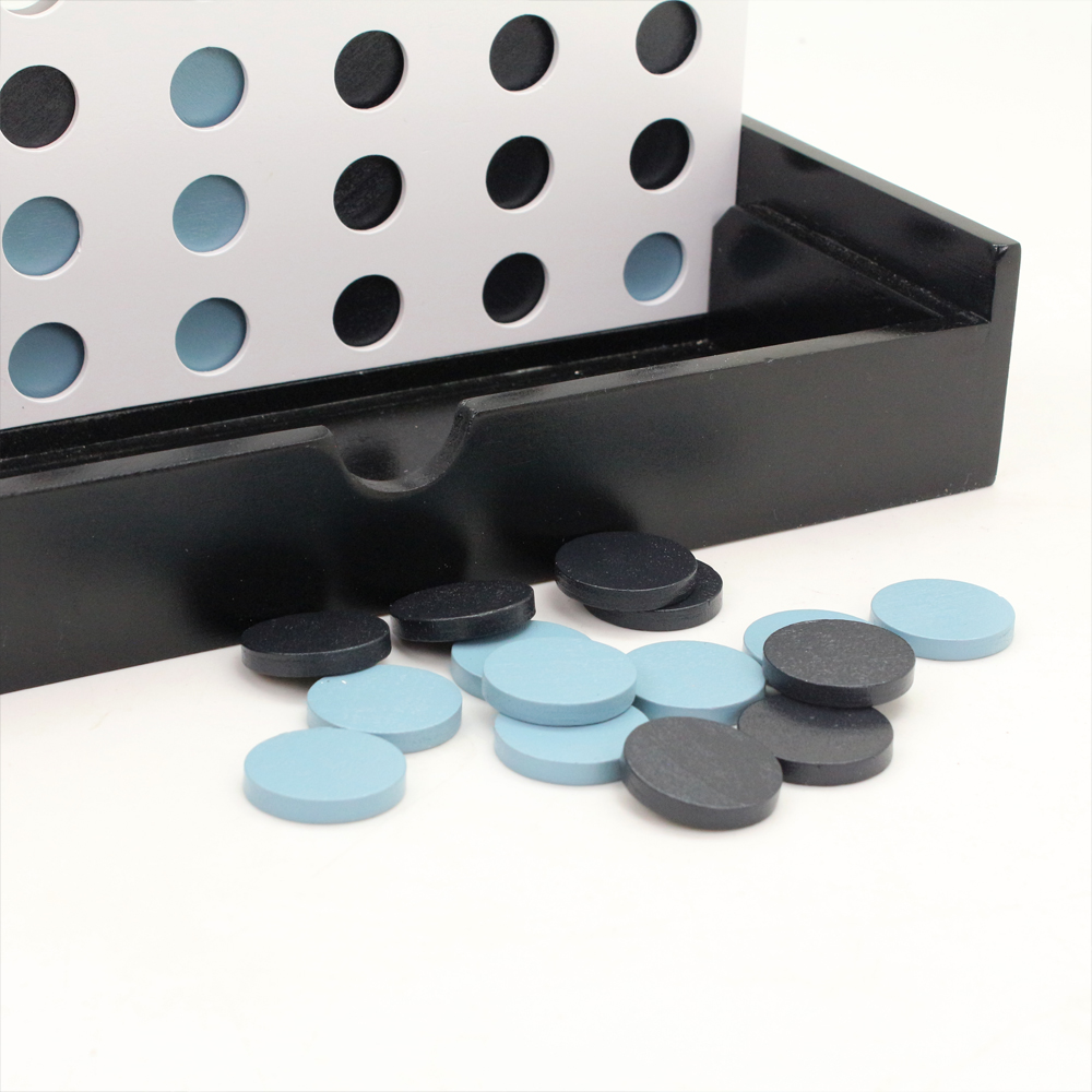 Wooden 4 in A Row Board Games Line Up Connect 4 Games for Travel Board Games Foldable Classic Family Fun Toy for Kids and Adults
