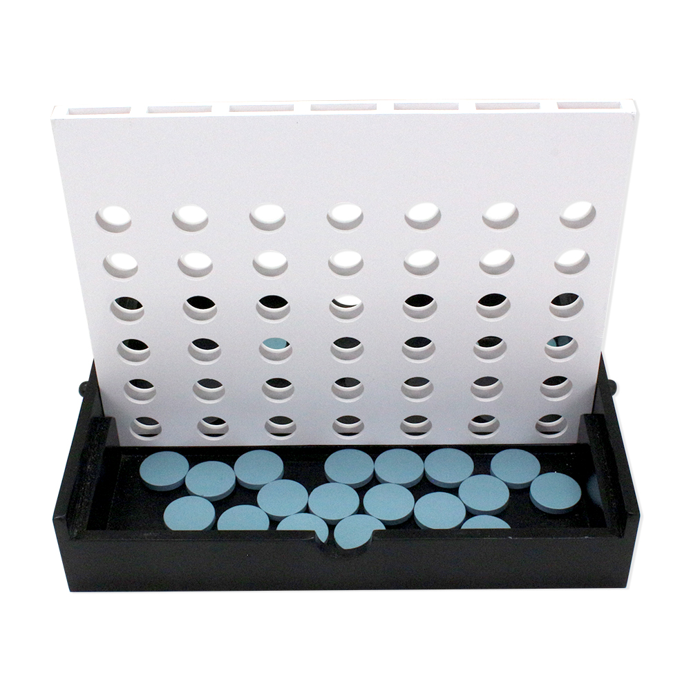 Wooden 4 in A Row Board Games Line Up Connect 4 Games for Travel Board Games Foldable Classic Family Fun Toy for Kids and Adults