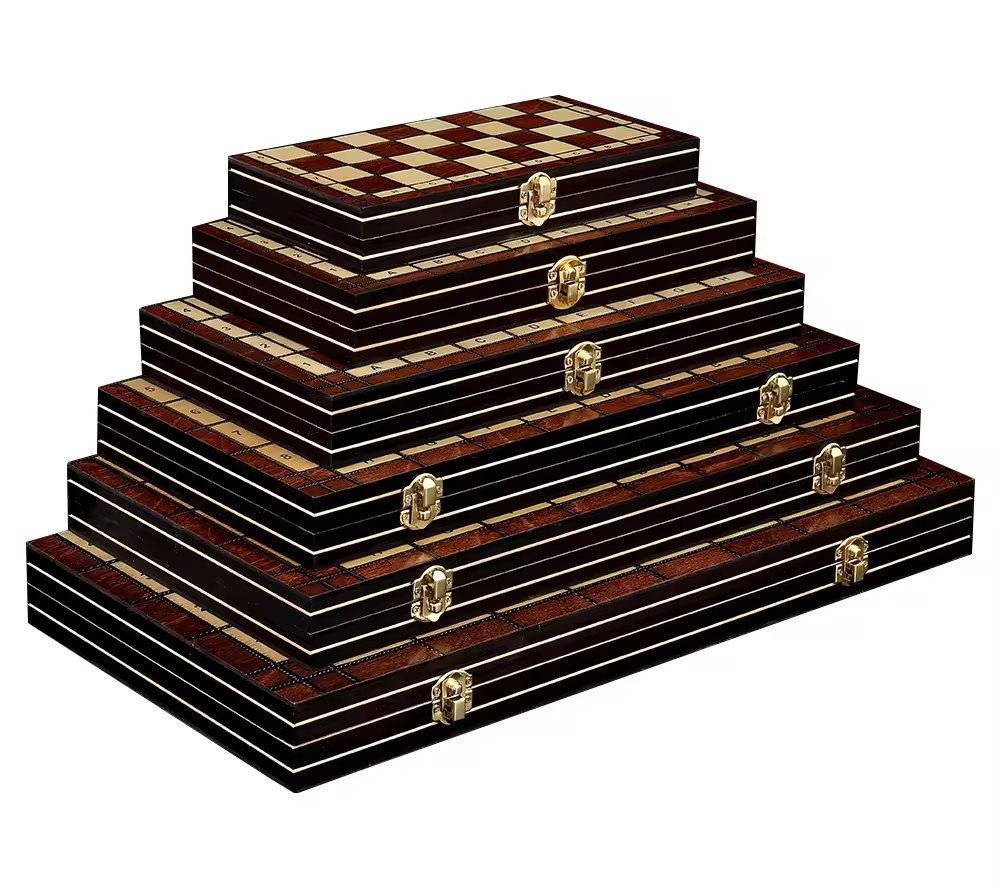 Multiple Sizes Available Luxury Wooden Chess And Backgammon Game Set Foldable Wooden Chess Set Board Game Handmade Portable