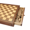 15 inch Wooden Chess Board Game Set with Drawer Classic Portable Travel Chess Set