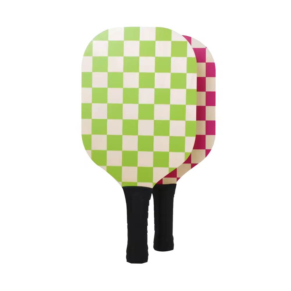 Wooden Pickleball Paddles Set with 4 Paddles 4 Balls Seven-layer Plywood Racket Pickle Ball Paddles Outdoor Game