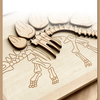 3D wooden puzzle package 6 pieces dinosaur brain teaser puzzle