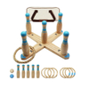 Ring Toss Game Set with 2 in 1 Bowling Ball with 6 Durable Rope , 2 Balls, 10 Pins
