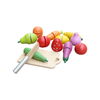 Wooden Fruit Vegetable Food Cutting Toy Kids Kitchen Set Pretend Play Plastic Fruit and Vegetable