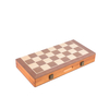 25-Year Manufacturer's Unisex Wooden Chess Checkers SET 15" Magnetic Folding Board 3" King Height Pine Wood Pieces Vintage.
