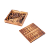  3 Wooden Board Games in 1 Set Education Toy Toe-Coffee Table Decor Wholesale Tic Tac Toe XO Peg Solitaire Double 6 Dominoes.