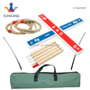 wooden Ring Toss Games For Kids and Outdoor Toys Keep Kids Active - Easy to Assemble and Includes Carry Bag with 5 rope rings。