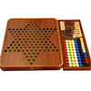 15" Wooden Chess Chinese Checkers Game Set Magnetic Chess Set 2 in 1 Board Games with Storage Drawer.