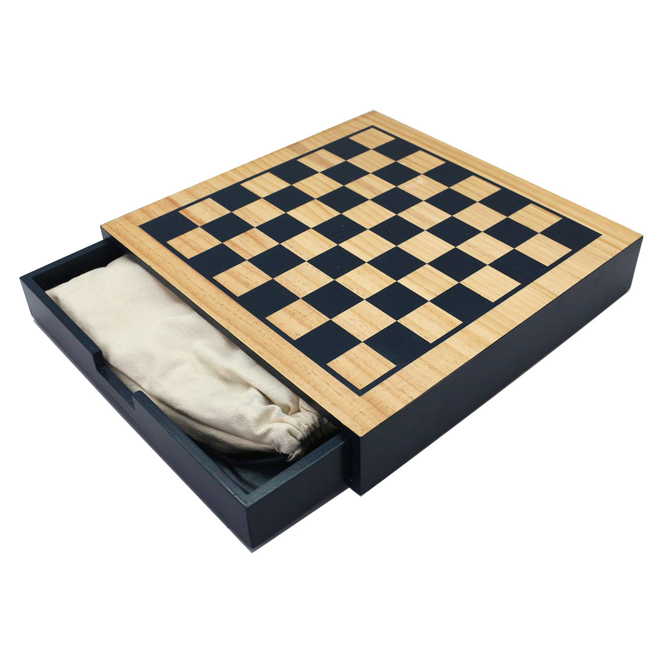  Chess Checkers 2 Games in 1 Custom Manufacturer 12" Wooden Game Set with Drawer Wooden Chess Board Chess Pieces Chessboard.