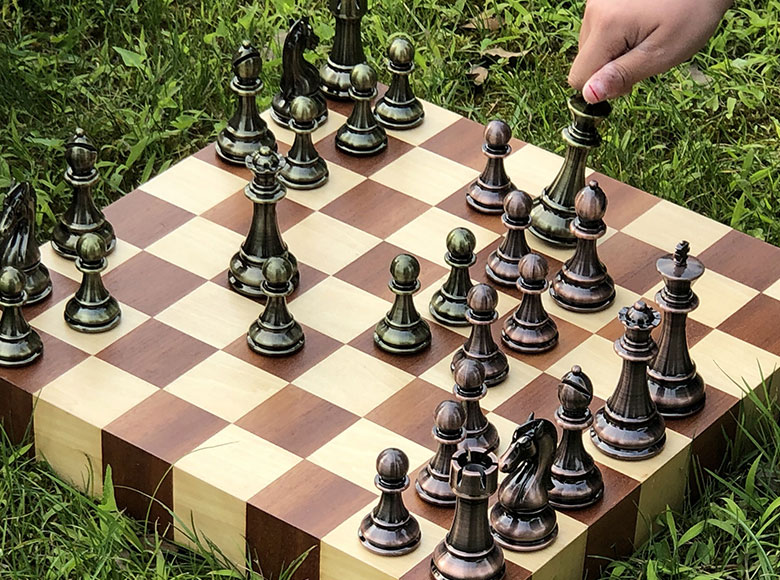 wooden chess set
