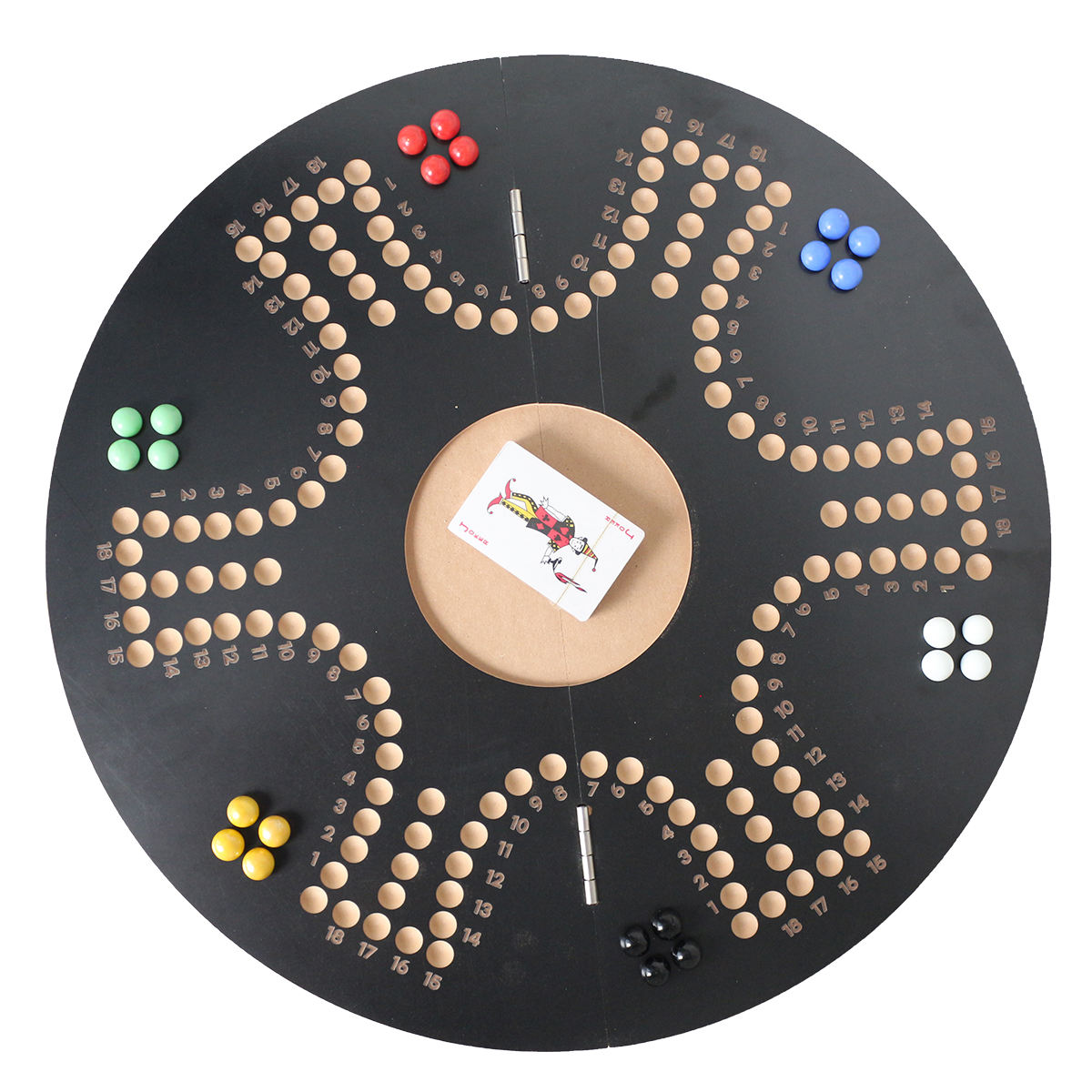  Original Classic Board Marble Game Double Sided Painted 2 to 6 Player Wooden Table Game for Parties Foldable Game Set