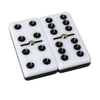 Acrylic and Mixture Deluxe Dominoes Double six Professional Dominos with Wooden Storage Case Classic Black and White Tiles