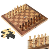  Chess Checkers Backgammon 3-in-1 Board Games Sets Lightweight Wooden Chess Sets Board Game