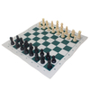 Roll Up PU leather Chess / checker Travel Game Set with wood or plastic chess pieces & carry bag