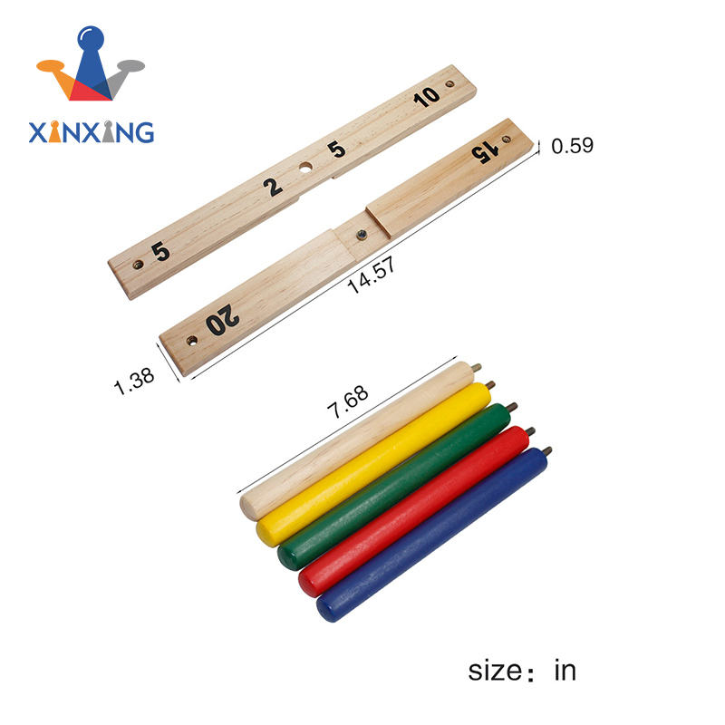 Wooden Ring Toss Game Set Throwing Game Indoor Outdoor Games for Kids & Adults,Includes Wood Base,Fun Family Or Friends Game
