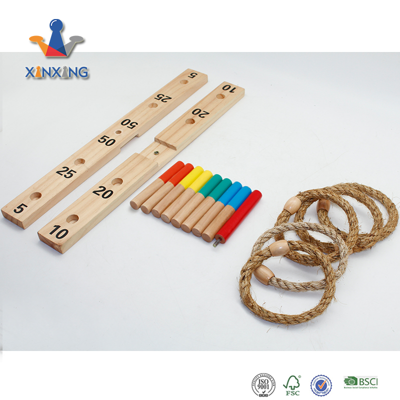 Ring Toss Games Set Family Outdoor Yard Games for Kids and Adults Includes 5 Rope Rings