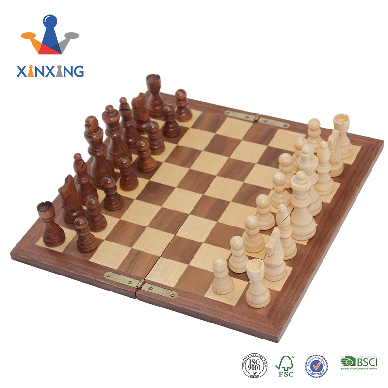 With Digital Clock Timer 15.5" Wooden Felted Chess Game Set Wooden Chess Board Interior Storage Chess Pieces Foldable Chessboard、