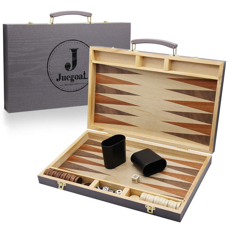 new production foldable Wooden Inlaid Backgammon With Dice with plywood 