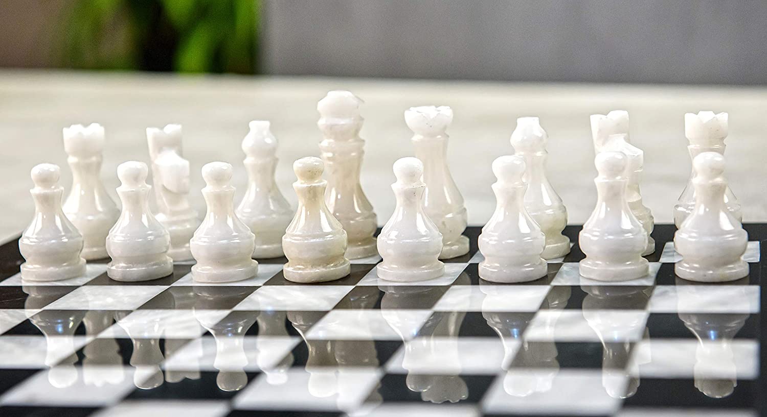 The 2021 NEW Chess Board with Marbl Chess Piec Marble Chess Board Table for All Ages