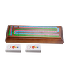 Amazon Hot Selling 2021 Wooden Tournament Cribbage Game Set 3-track Runway Board Game with 3 Color Metal Pegs