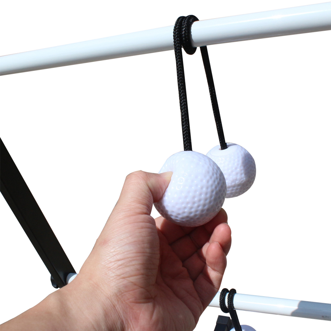 Ladder Golf Extreme Metal Tournament Edition Ladder Ball Tossing Game with 2 Metal Ladders and 2 Sets of Soft Rubber Bolas
