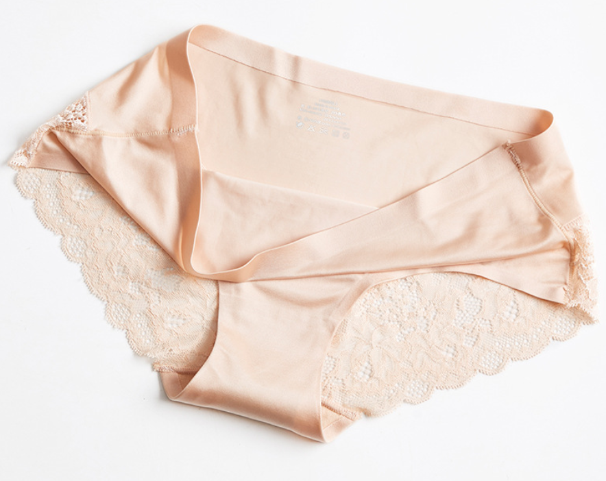 Ladies Sexy Satin Ice Silk Underwear Women Sexy briefs Seamless Lace Panties women's panties woman underwear