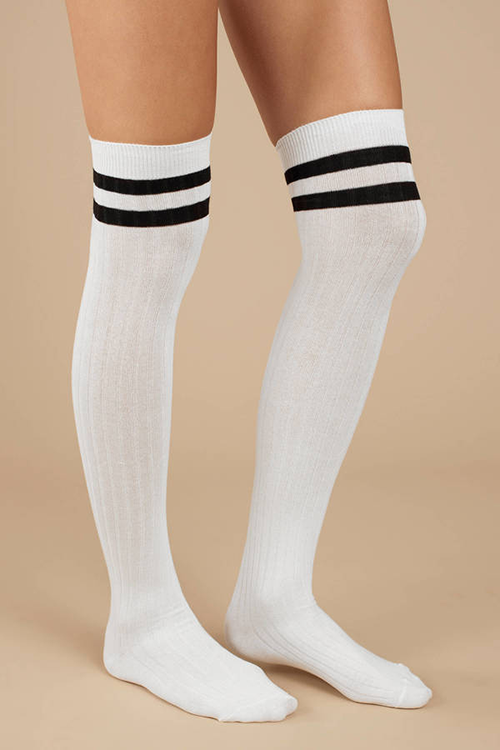 94 white knee high socks