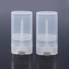 Flat Oval Free Sample Colorful Empty Clear Twist Up Deodorant Container Stick Refillable 15 G