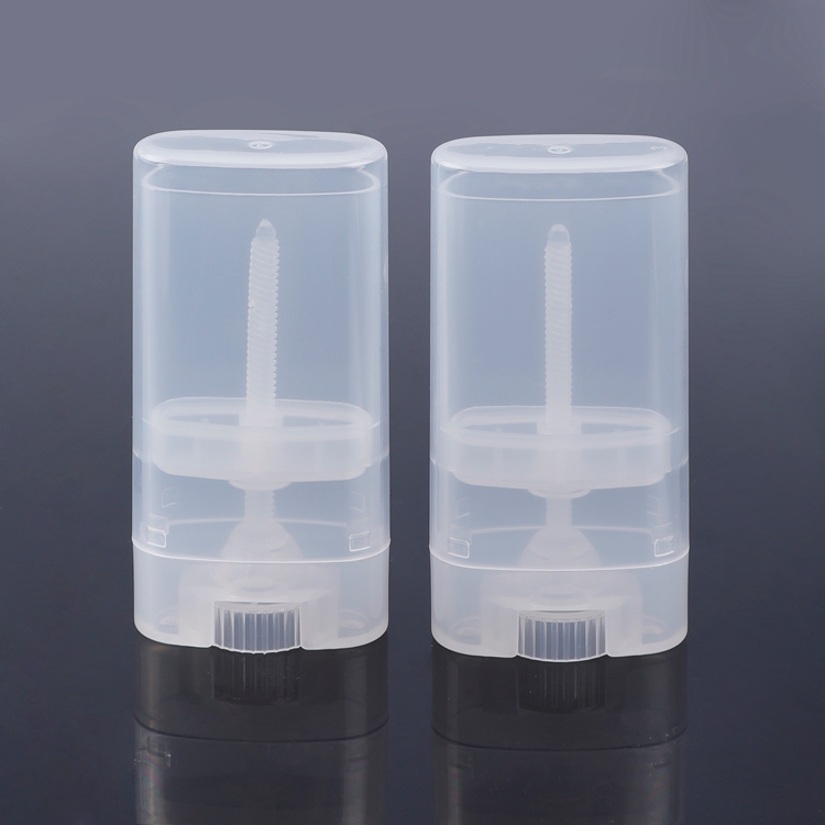 Special Design Flat Oval Free Sample Twist Up 15g Clear Plastic Mini Deodorant Stick