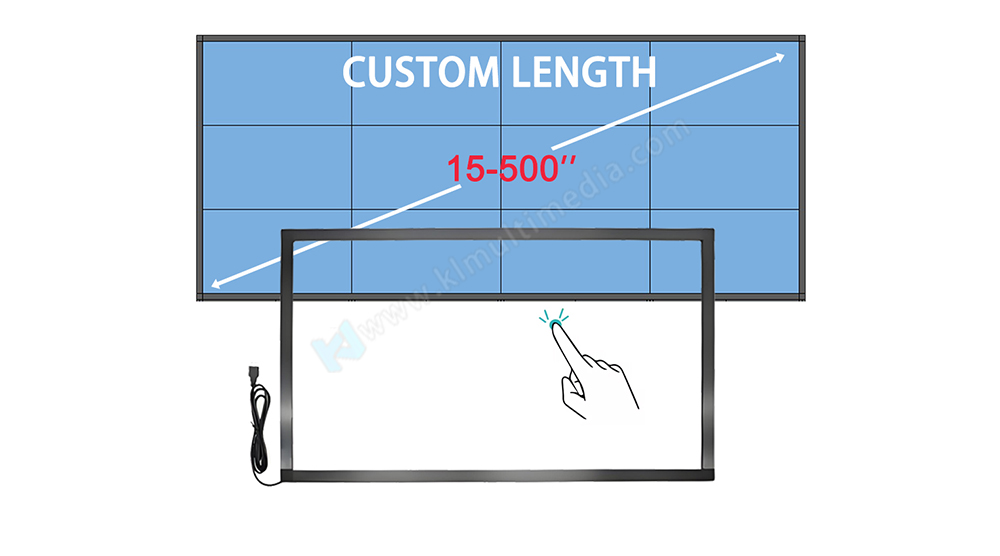 إطار يعمل باللمس بالأشعة تحت الحمراء مقاس 15-500 بوصة
