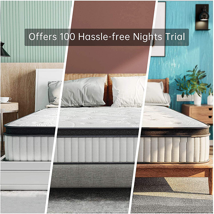 Roll Up High Quality Knit Fabric Pocket Spring Mattress with China Wholesale