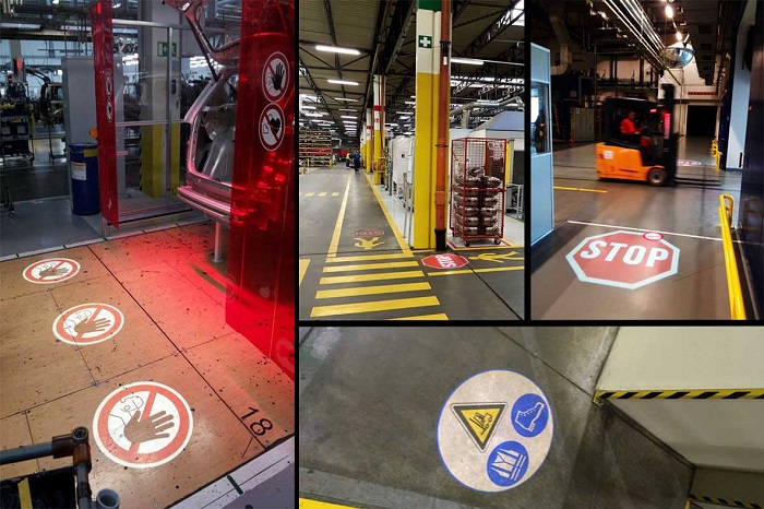 led safety signage projectors นำเครื่องฉายป้ายความปลอดภัย