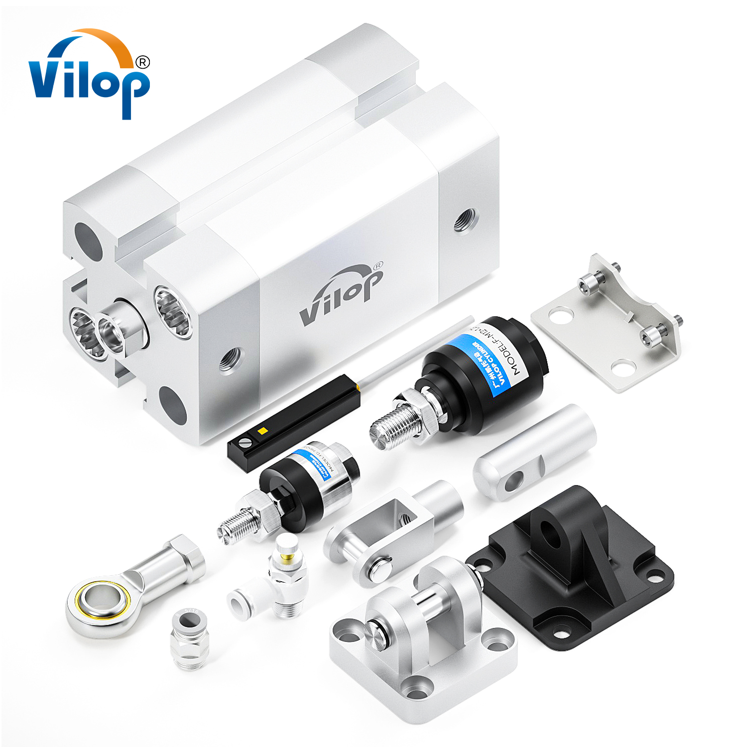 ADN/ADNJ Series Long Stroke Pneumatic Cylinder New Compact ISO21287 Standard Double Acting Cylinder Pneumatic Parts