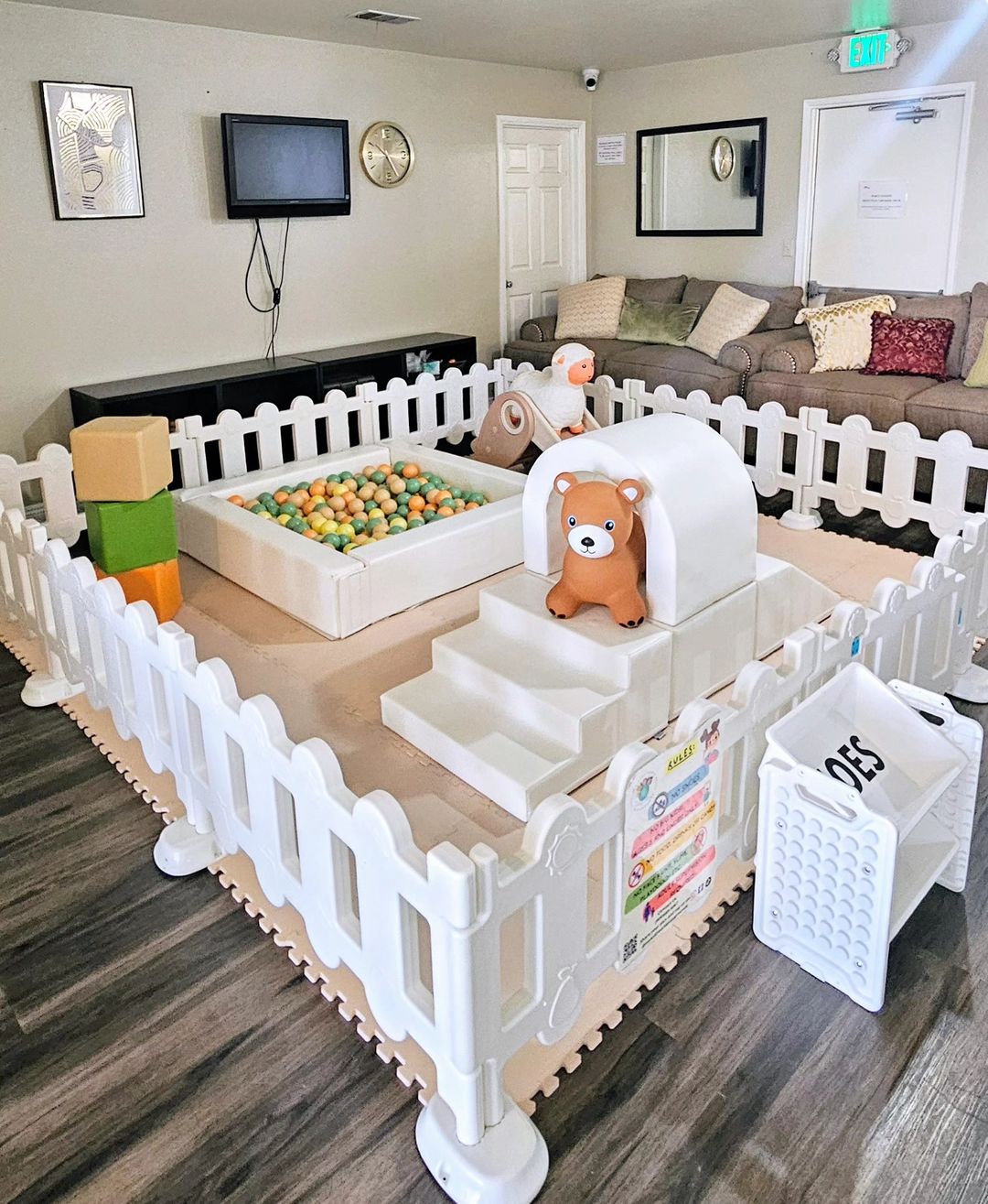 Piccolo gioco morbido set per bambini indoor gioca ares per noleggio