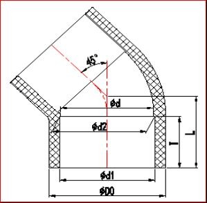 ජල සැපයුම සඳහා SCH 80 CPVC 45 Deg වැලමිට නල සවි කිරීම 1